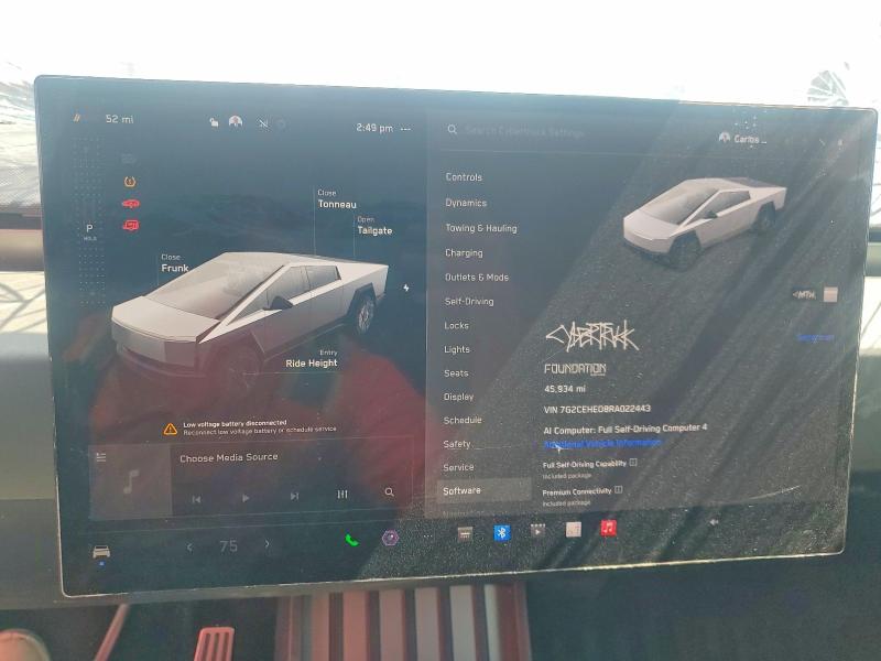 Photo 9 from auction – 2024 TESLA CYBERTRUCK with VIN 7G2CEHED8RA022443