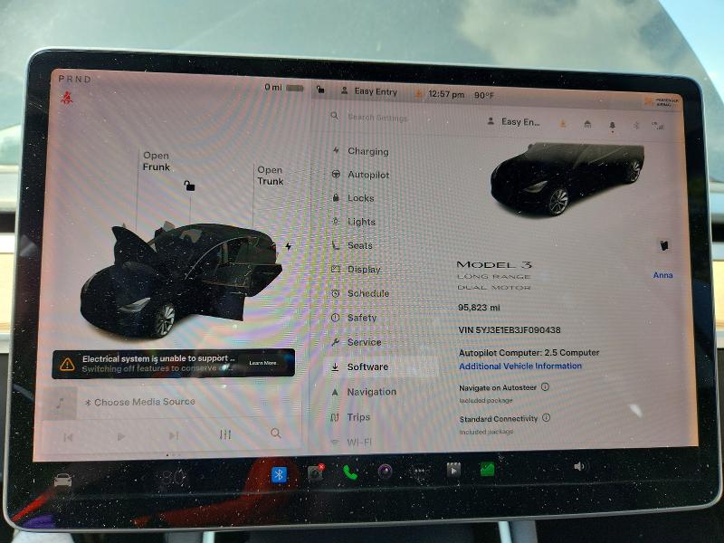 Photo 9 from auction – 2018 TESLA MODEL 3 with VIN 5YJ3E1EB3JF090438