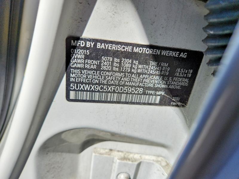Photo 14 from auction – 2015 BMW X3 with VIN 5UXWX9C5XF0D59528