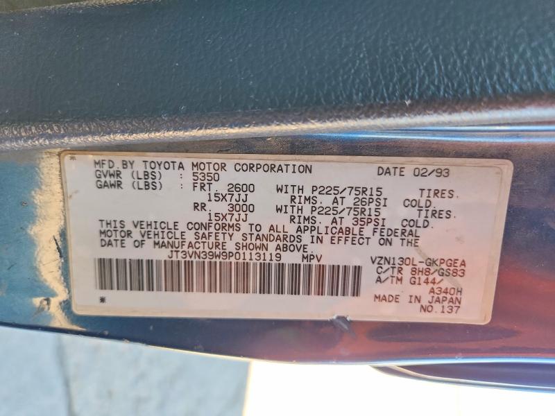 Photo 14 from auction – 1993 TOYOTA 4RUNNER with VIN JT3VN39W9P0113119