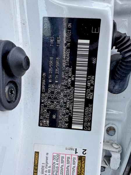Photo 10 from auction – 2020 LEXUS NX with VIN JTJJARBZ1L5009439