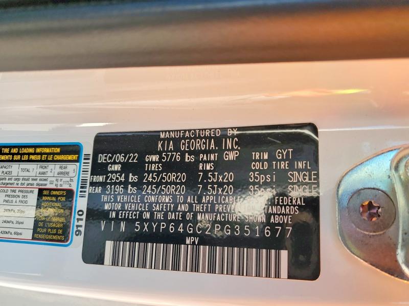 Photo 14 from auction – 2023 KIA TELLURIDE with VIN 5XYP64GC2PG351677