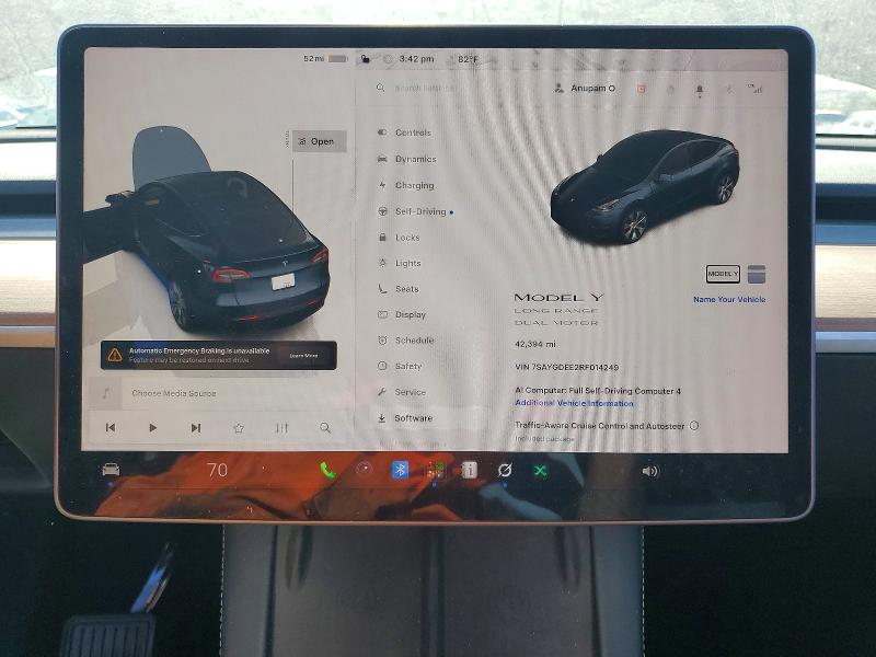 Photo 9 from auction – 2024 TESLA MODEL Y with VIN 7SAYGDEE2RF014249