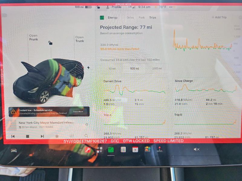 Photo 9 from auction – 2021 TESLA MODEL Y with VIN 5YJYGDEE7MF106267