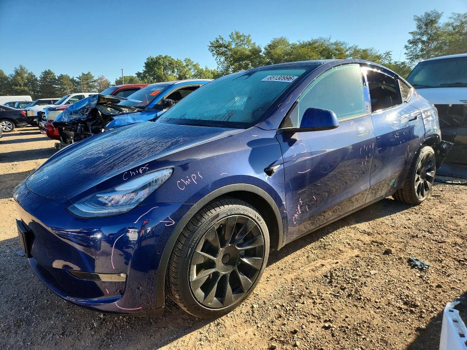 TESLA MODEL Y 2021 with VIN 5YJYGDEE6MF186337 - Photo from auction