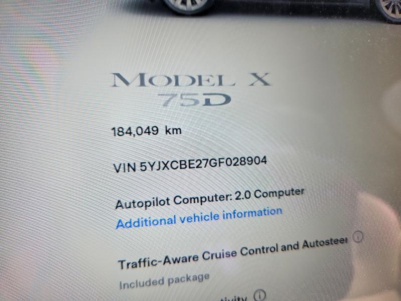 Снимка 9 от търг – 2016 TESLA MODEL X с VIN 5YJXCBE27GF028904