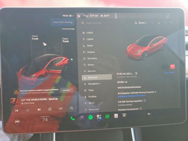 Photo 9 from auction – 2018 TESLA MODEL 3 with VIN 5YJ3E1EA3JF034023