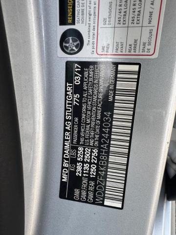 Photo 10 from auction – 2017 MERCEDES-BENZ E with VIN WDDZF4KB8HA244034