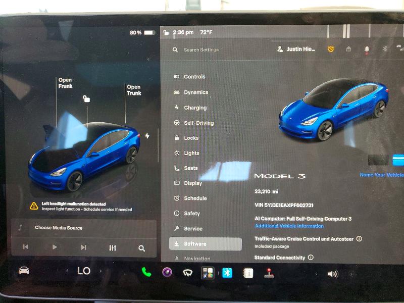Photo 9 from auction – 2023 TESLA MODEL 3 with VIN 5YJ3E1EAXPF602731