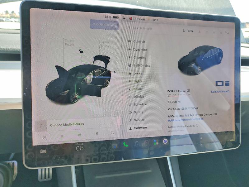 صورة رقم 9 من المزاد - 2019 TESLA MODEL 3 مع VIN 5YJ3E1EB5KF238347