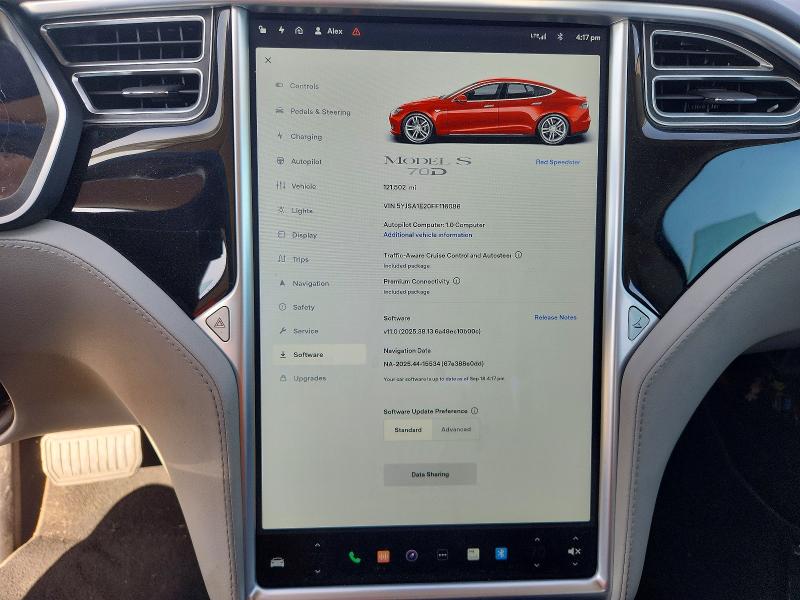 صورة رقم 9 من المزاد - 2015 TESLA MODEL S مع VIN 5YJSA1E20FF116086