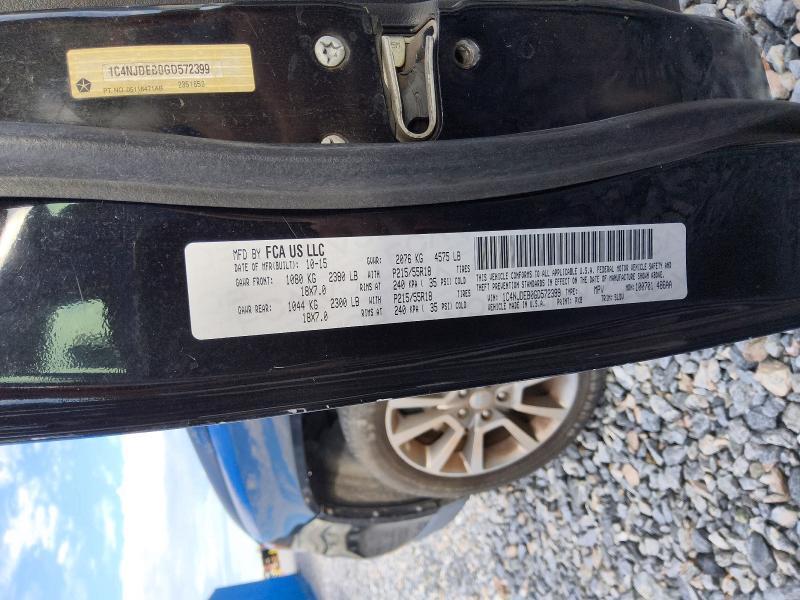 Photo 13 from auction – 2016 JEEP COMPASS with VIN 1C4NJDEB0GD572399