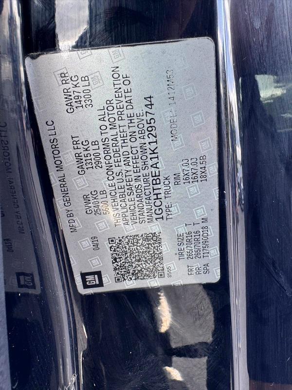 Photo 12 from auction – 2019 CHEVROLET COLORADO with VIN 1GCHTBEA1K1295744