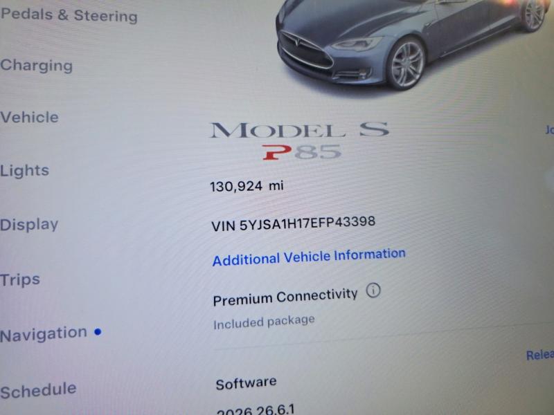 Снимка 9 от търг – 2014 TESLA MODEL S с VIN 5YJSA1H17EFP43398