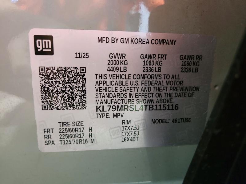 Photo 14 from auction – 2026 CHEVROLET TRAILBLAZER with VIN KL79MRSL4TB115116