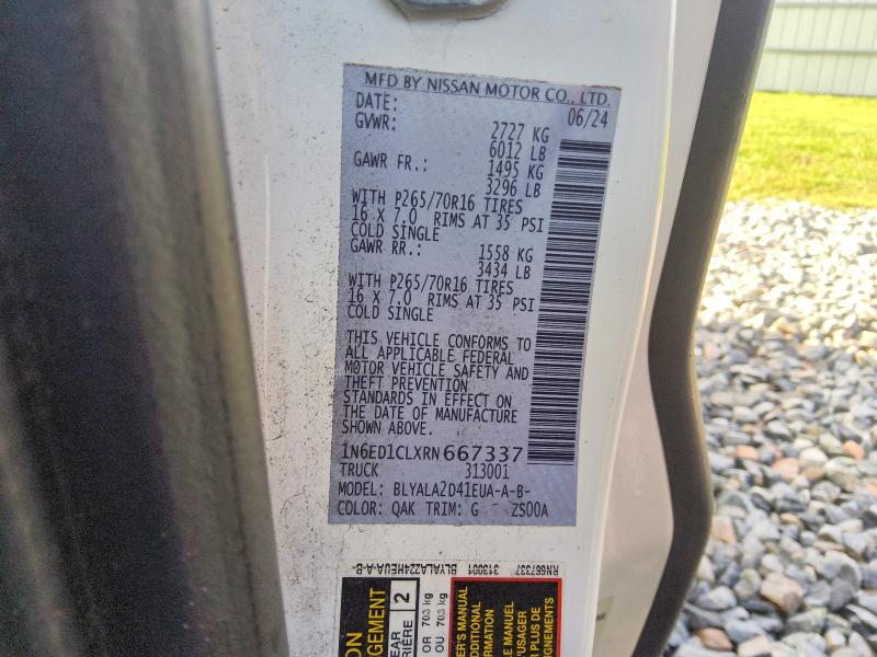 Photo 13 from auction – 2024 NISSAN FRONTIER with VIN 1N6ED1CLXRN667337