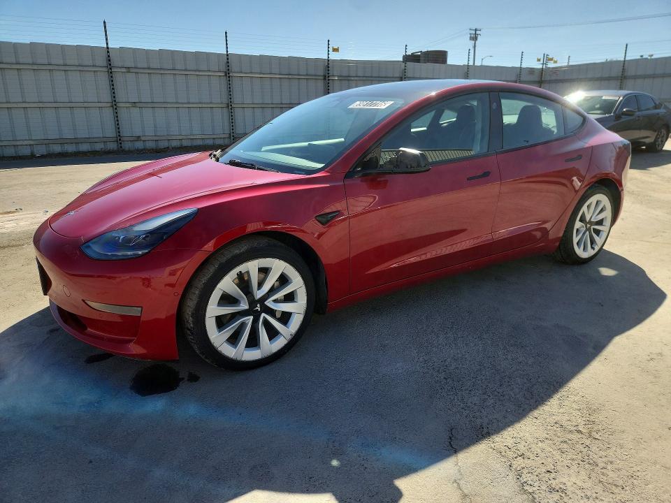 TESLA MODEL 3 2022 with VIN 5YJ3E1EA4NF303880 - Photo from auction