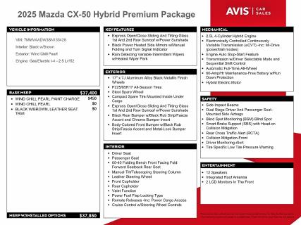 Photo 13 from auction – 2025 MAZDA CX-50 with VIN 7MMVAADW3SN133428