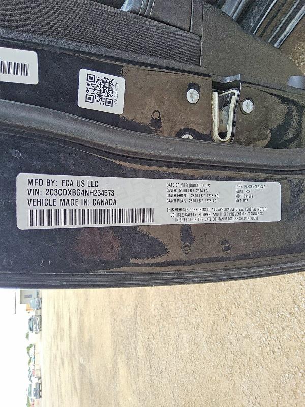 Photo 13 from auction – 2022 DODGE CHARGER with VIN 2C3CDXBG4NH234573