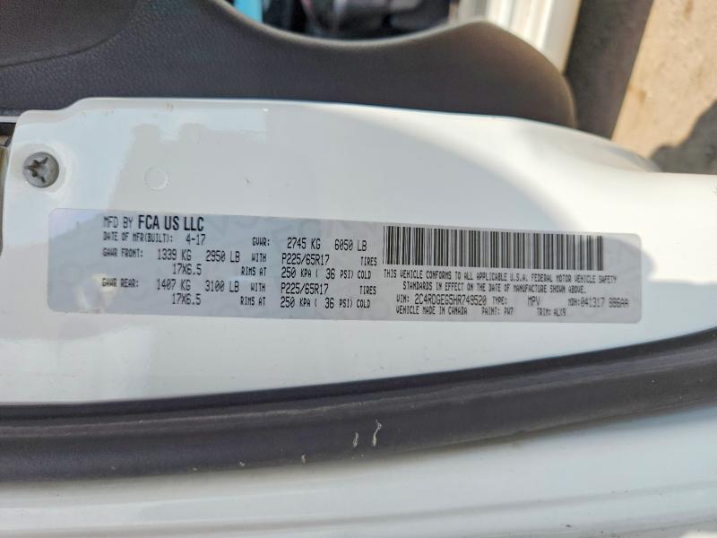 Photo 14 from auction – 2017 DODGE GRAND CARAVAN with VIN 2C4RDGEG5HR749520