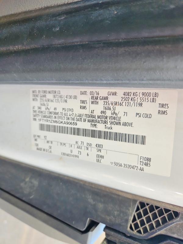 Photo 14 from auction – 2016 FORD TRANSIT with VIN 1FTYR1ZM6GKA90659