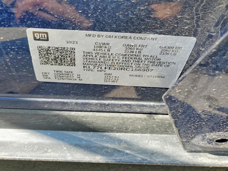 Photo 14 from auction – 2024 CHEVROLET TRAX with VIN KL77LFE20RC156907