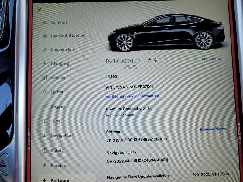 Снимка 9 от търг – 2013 TESLA MODEL S с VIN 5YJSA1CN9DFP27647