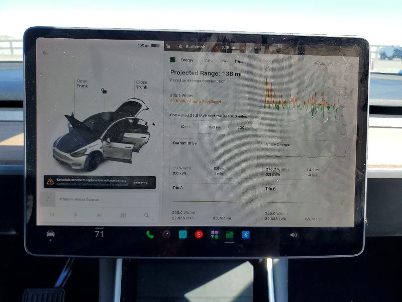 Foto 9 de la subasta – 2020 TESLA MODEL Y con VIN 5YJYGDEF9LF023916