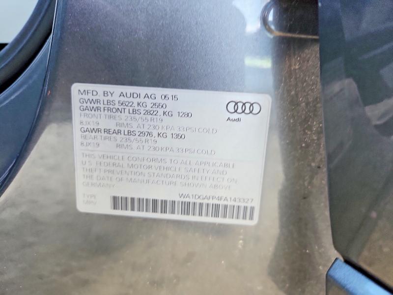 Photo 14 from auction – 2015 AUDI Q5 with VIN WA1DGAFP4FA143327