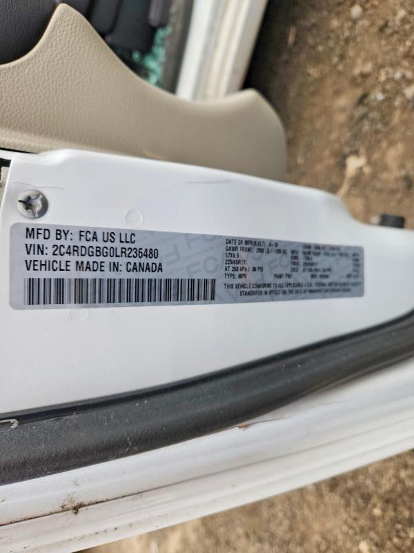 Photo 14 from auction – 2020 DODGE GRAND CARAVAN with VIN 2C4RDGBG0LR236480
