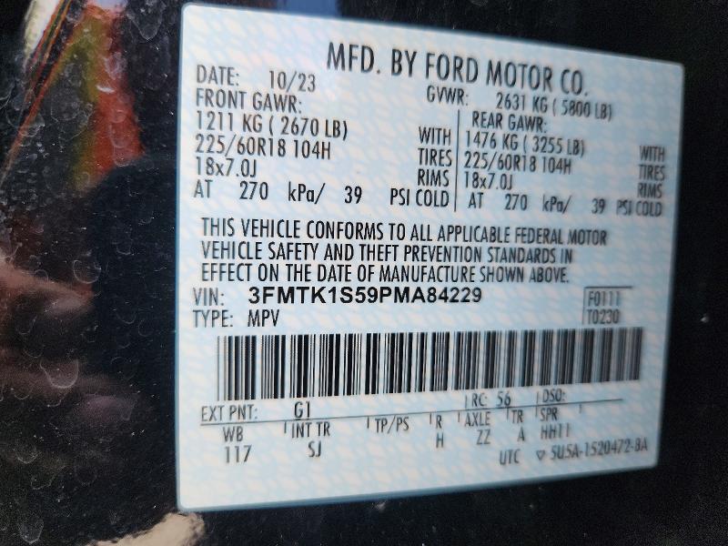Photo 14 from auction – 2023 FORD MUSTANG MACH-E with VIN 3FMTK1S59PMA84229