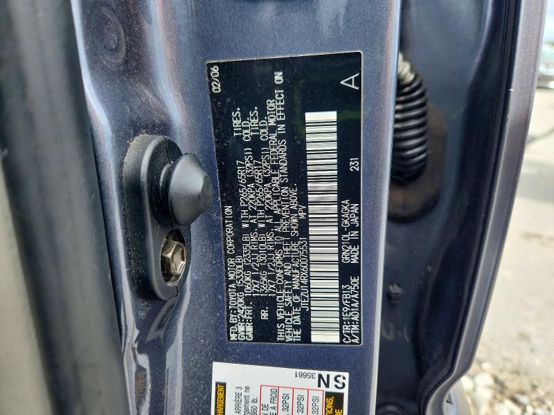 Снимка 14 от търг – 2006 TOYOTA 4RUNNER с VIN JTEZU14RX60075531
