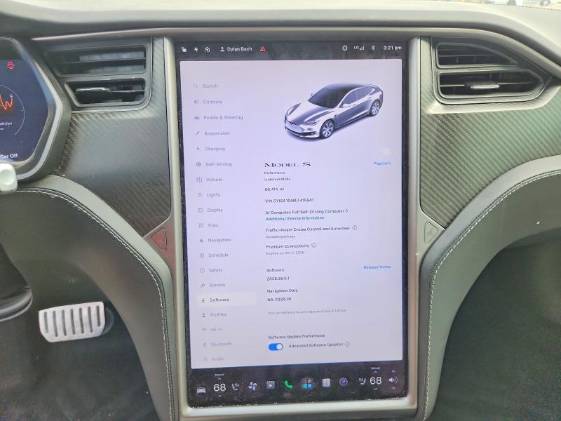Photo 9 from auction – 2020 TESLA MODEL S with VIN 5YJSA1E48LF415841