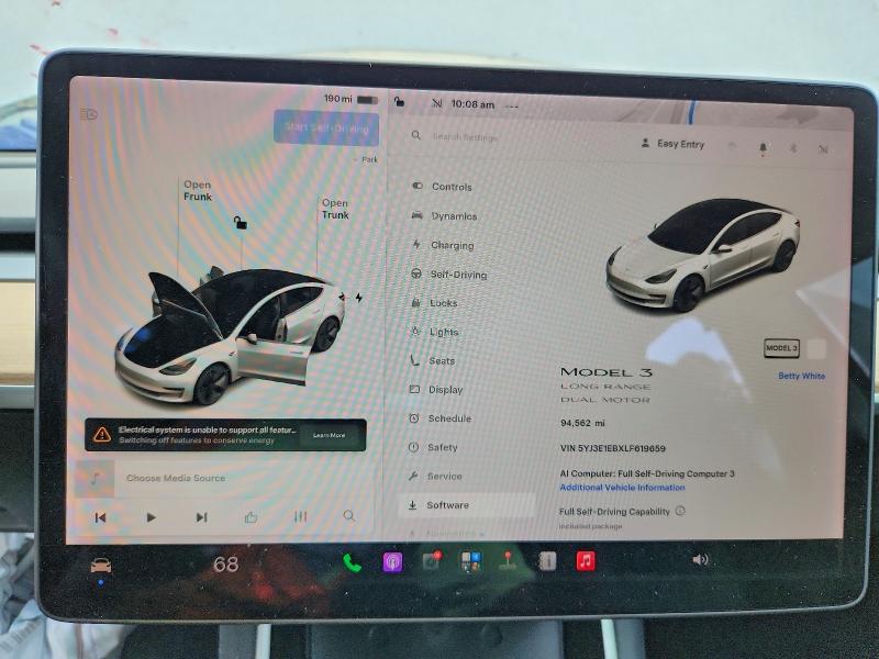 Фото 9 с аукциона – 2020 TESLA MODEL 3 с VIN 5YJ3E1EBXLF619659