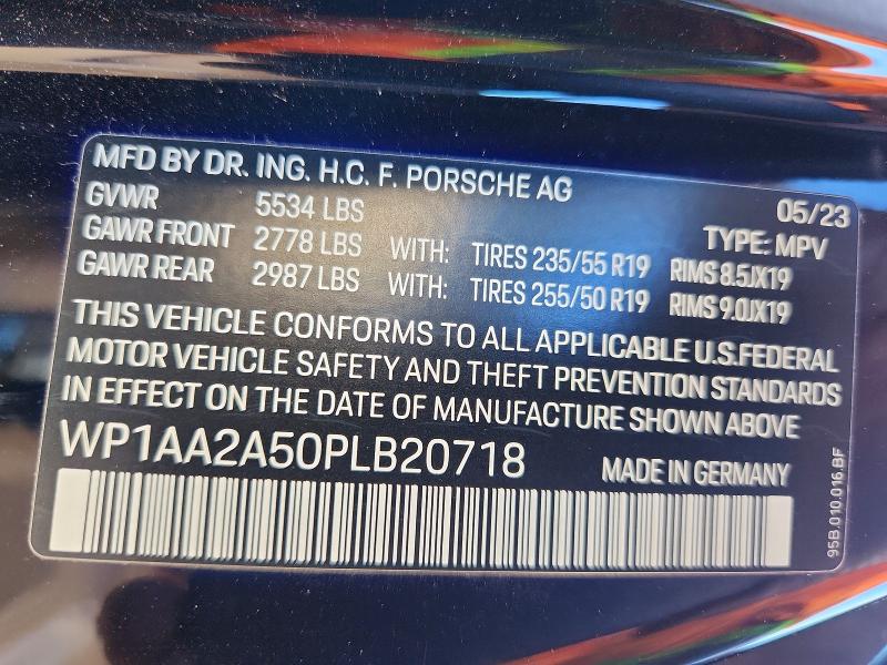 Photo 14 from auction – 2023 PORSCHE MACAN with VIN WP1AA2A50PLB20718