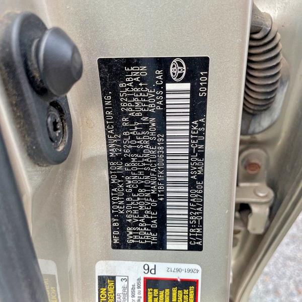 Photo 10 from auction – 2013 TOYOTA CAMRY with VIN 4T1BF1FK1DU638192