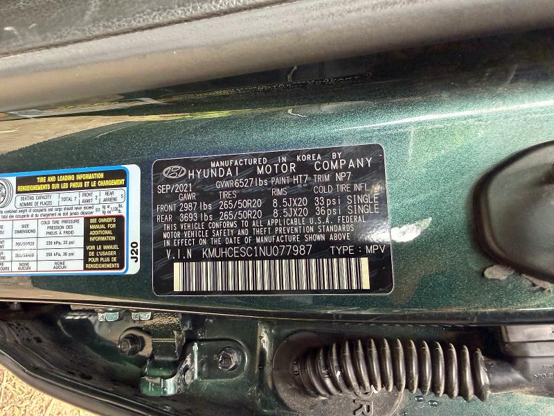 Photo 10 from auction – 2022 GENESIS GV80 with VIN KMUHCESC1NU077987