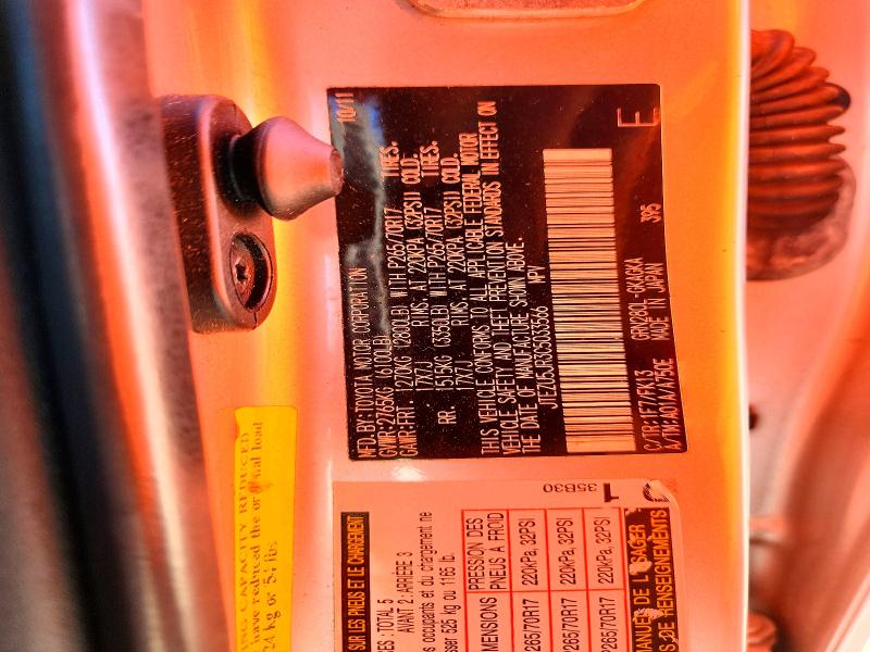 Photo 14 from auction – 2012 TOYOTA 4RUNNER with VIN JTEZU5JR3C5033566
