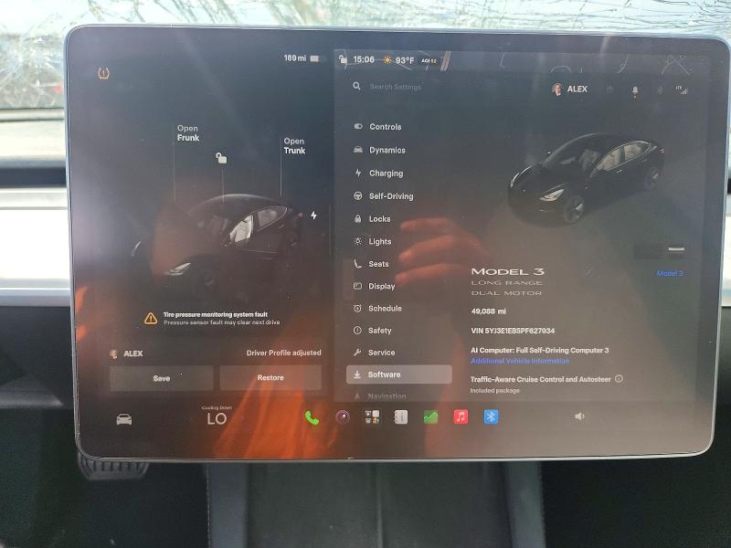 Фото 9 с аукциона – 2023 TESLA MODEL 3 с VIN 5YJ3E1EB5PF627934