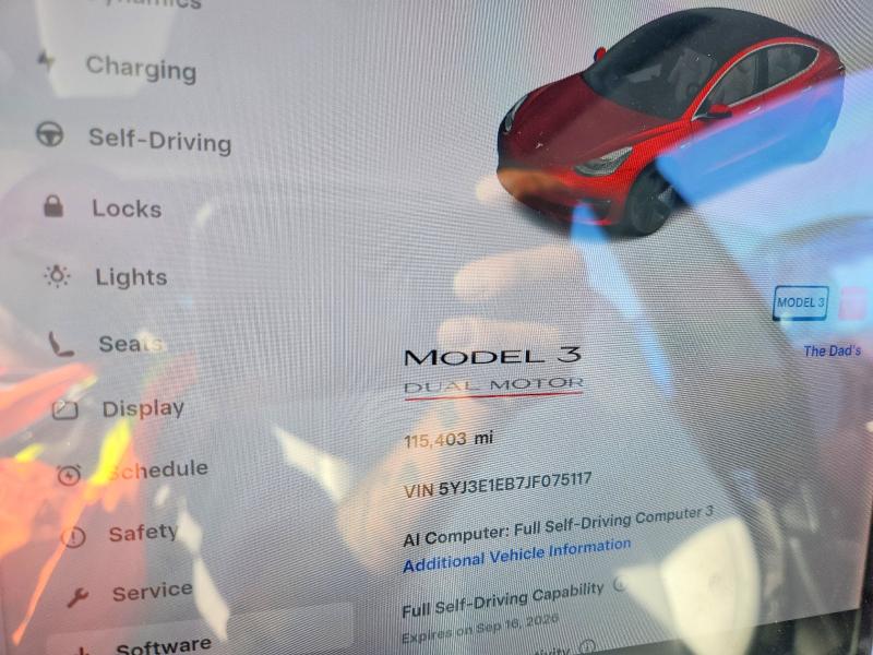 Foto 9 de la subasta – 2018 TESLA MODEL 3 con VIN 5YJ3E1EB7JF075117