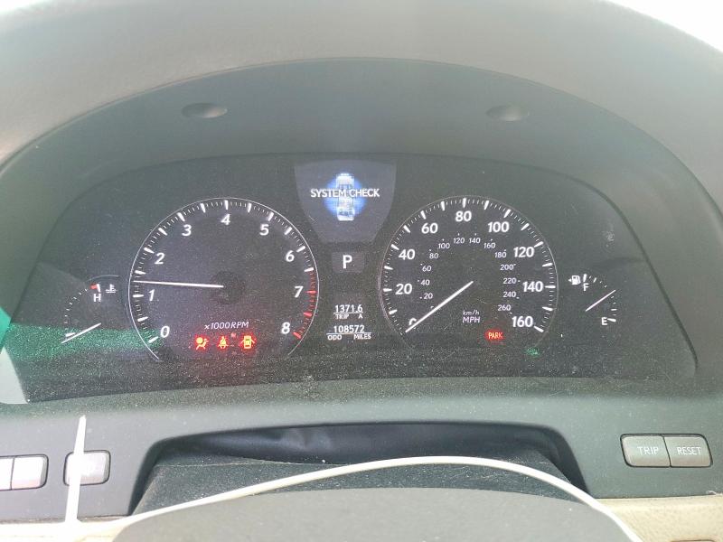 Photo 9 from auction – 2012 LEXUS LS with VIN JTHCL5EF0C5013383