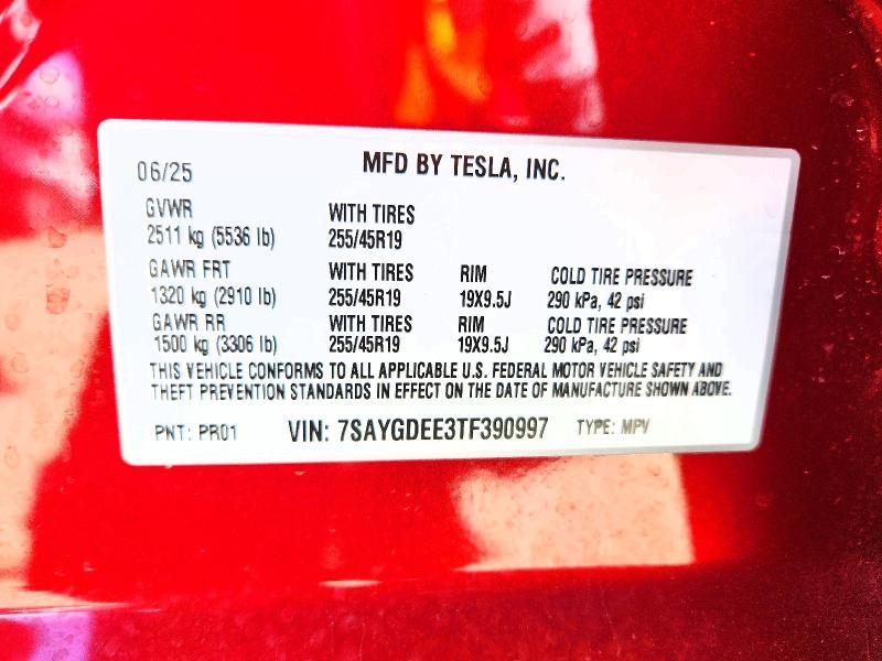 صورة رقم 14 من المزاد - 2026 TESLA MODEL Y مع VIN 7SAYGDEE3TF390997