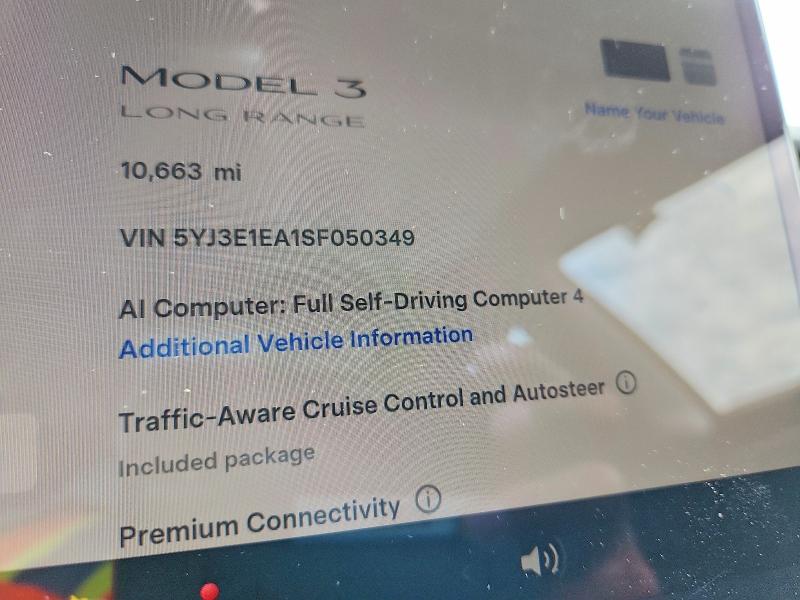 Фото 9 с аукциона – 2025 TESLA MODEL 3 с VIN 5YJ3E1EA1SF050349