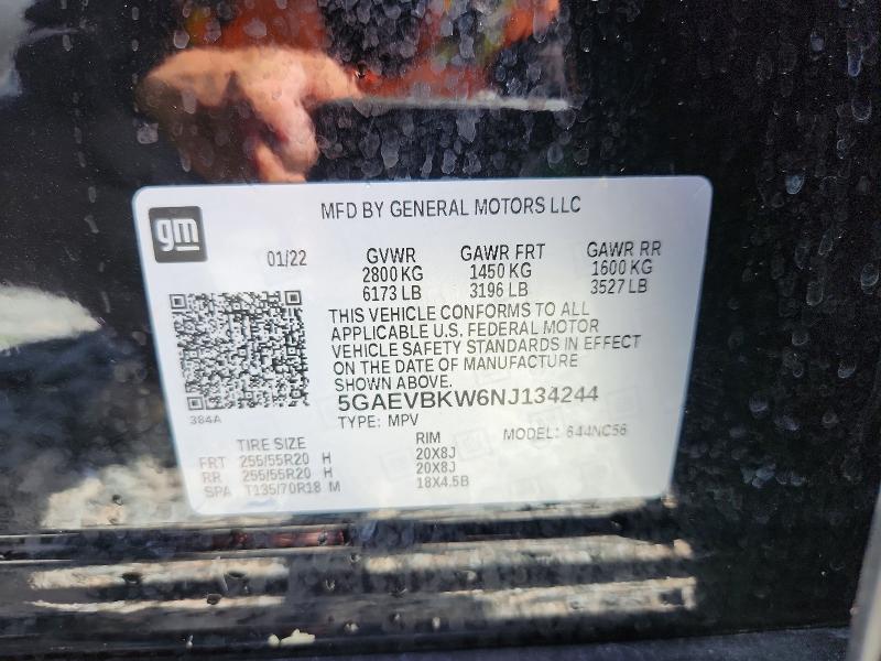 Photo 14 from auction – 2022 BUICK ENCLAVE with VIN 5GAEVBKW6NJ134244