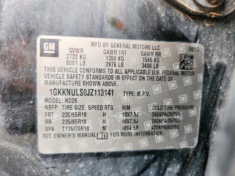 Foto 14 de la subasta – 2018 GMC ACADIA con VIN 1GKKNULS0JZ113141