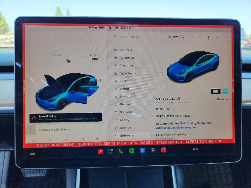 Снимка 9 от търг – 2019 TESLA MODEL 3 с VIN 5YJ3E1EA9KF298641