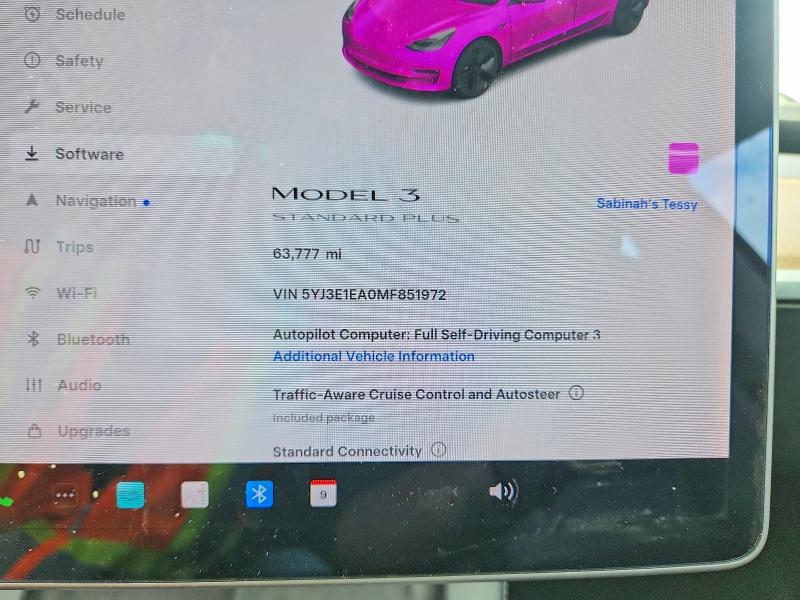 Photo 9 from auction – 2021 TESLA MODEL 3 with VIN 5YJ3E1EA0MF851972