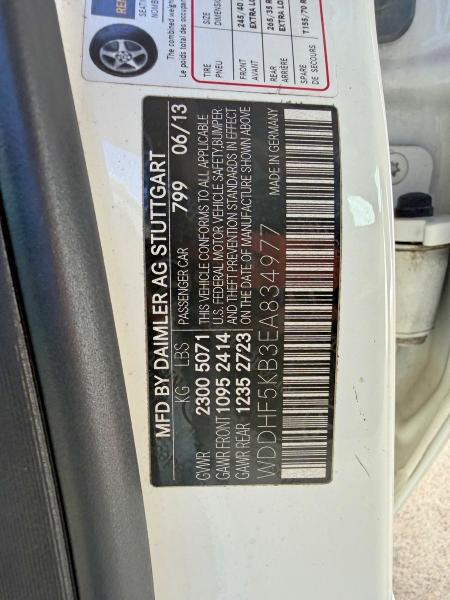 Photo 10 from auction – 2014 MERCEDES-BENZ E with VIN WDDHF5KB3EA834977