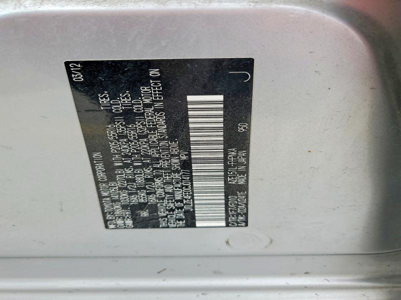 Снимка 14 от търг – 2012 SCION XB с VIN JTLZE4FE0CJ014177