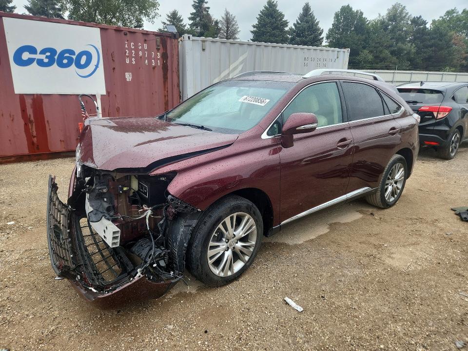 LEXUS RX 350 2013 with VIN 2T2BK1BA7DC203926 - Photo from auction